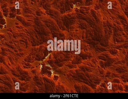 Draufsicht auf mars Hintergründe Textur Stockfoto