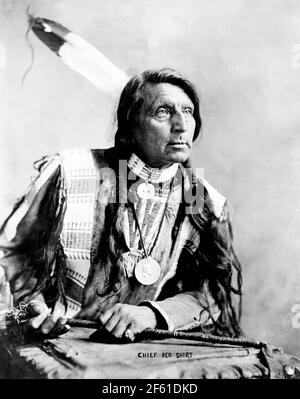 Rotes Hemd, Lakota Tribal Chief Stockfoto