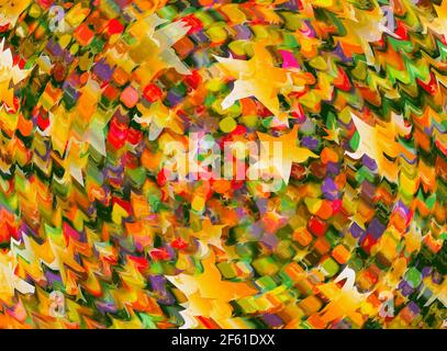 Viele verträumte abstrakte Sterne und bunte Runden Bokeh Hintergrund Stockfoto