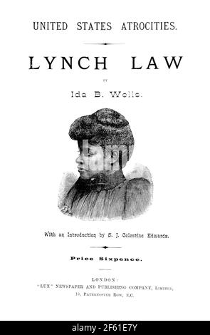 Ida B. Wells, 'Lynch Law', 1892 Stockfoto