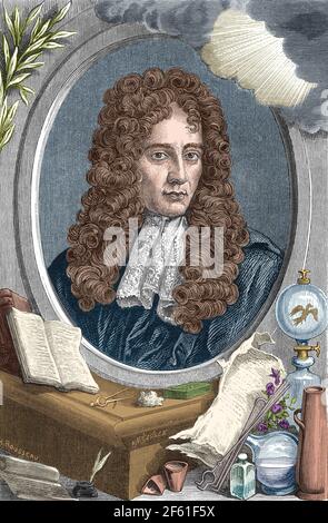 Robert Boyle, Irischer Chemiker Stockfoto