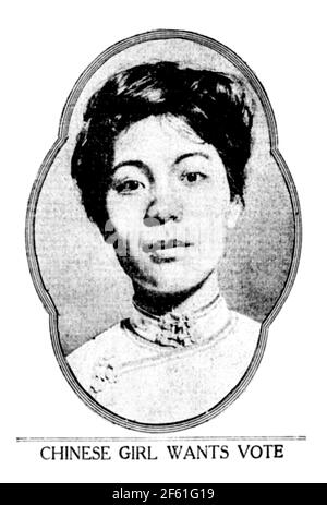 Mabel Ping-Hua Lee, Chinesisch-Amerikanische Suffragette Stockfoto