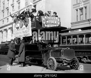 NYC Suffragettes Urlaub für Frauen Wahlrecht Prozession, 1913 Stockfoto