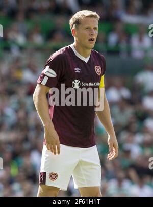 Datei Foto vom 25-08-2019 von Heart of Midlothian's Christophe Berra. Ausgabedatum: Montag, 29. März 2021. Stockfoto