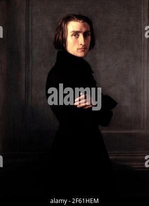 Franz Liszt, ungarischer Komponist Stockfoto