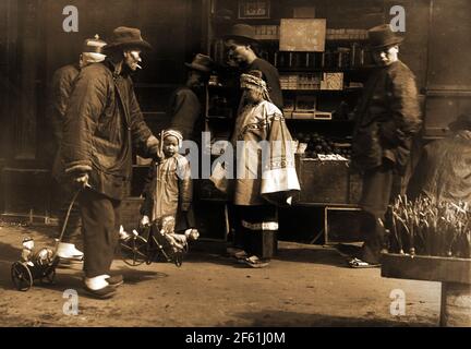 Toy Peddler, Chinatown, San Francisco, vor 1906 Stockfoto