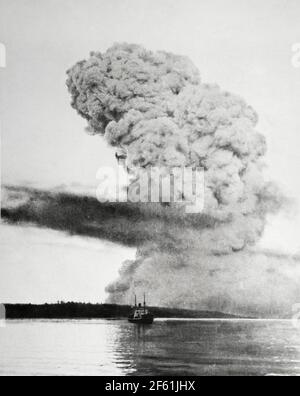 Explosion Von Halifax, 1917 Stockfoto