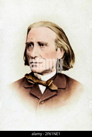 Franz Liszt, ungarischer Komponist Stockfoto