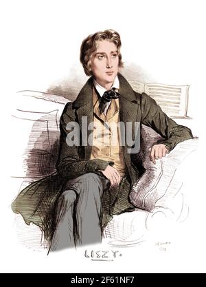 Franz Liszt, ungarischer Komponist Stockfoto