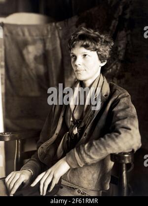 Amerikanische Fliegerin Amelia Earhart Stockfoto