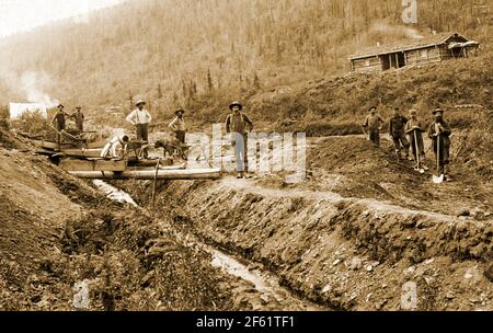 Gold Miner's Camp, Kalifornien, c. 1849 Stockfoto