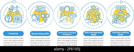 Problem-Solving Fähigkeiten Vektor Infografik Vorlage Stock Vektor