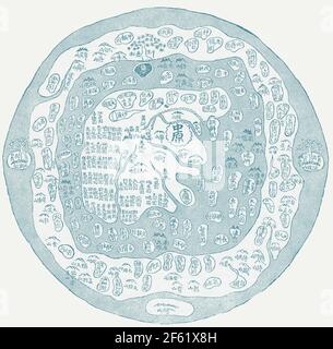 Koreanische Weltkarte Stockfoto