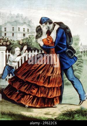 Heimat aus dem Krieg, 1861 Stockfoto