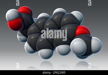 Naproxen, Molekulares Modell Stockfoto