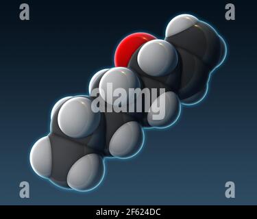 Octenol, Molekulares Modell Stockfoto