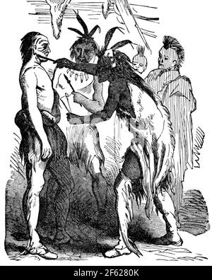 Daniel Boone Adoptiert In Shawnee Tribe, 1778 Stockfoto