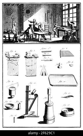 Amedee-Fran√ßois Frezier, Abhandlung über Feuerwerk, 1747 Stockfoto