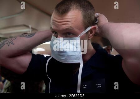 NYC, USNS Comfort Hospitalman Stockfoto