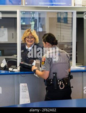 United States Postal Service, Covid-19 Pandemie Stockfoto