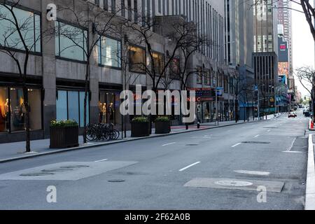 Manhattan während der Stoßzeit während der Covid-19-Pandemie Stockfoto