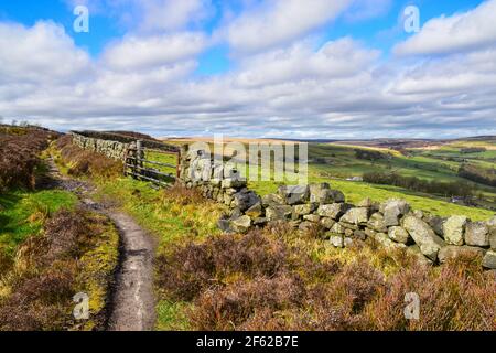 Heptonstall Moor, Pennines, Pennine Way, West Yorkshire Stockfoto