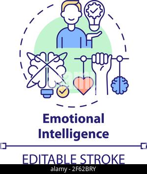 Symbol für das Konzept der emotionalen Intelligenz Stock Vektor