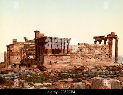 Erechteum Tempel, Athen, Griechenland Stockfoto