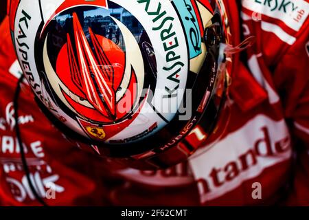 RÄIKKÖNEN Kimi (FIN) Ferrari SF70-H Team scuderia Ferrari, Ambiance Portrait Helm während der Formel 1 Weltmeisterschaft 2017, Grand Prix of Europe in Aserbaidschan vom 22. Bis 25. Juni in Baku - Foto Florent Gooden / DPPI Stockfoto