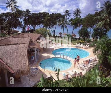 Tamarind Cove Hotel Swimming Pool, Holetown, Saint James, Barbados, Lesser Antillen, Karibik Stockfoto