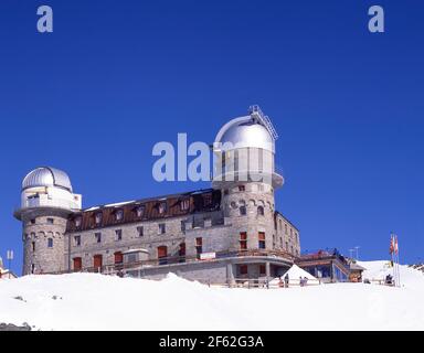 3100 Kulmhotel Gornergrat & Observatorium am Gornergrat, Zermatt, Wallis, Schweiz Stockfoto