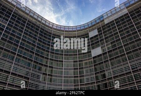 Ein Bild des Gebäudes Le Berlaymont (Brüssel). Stockfoto