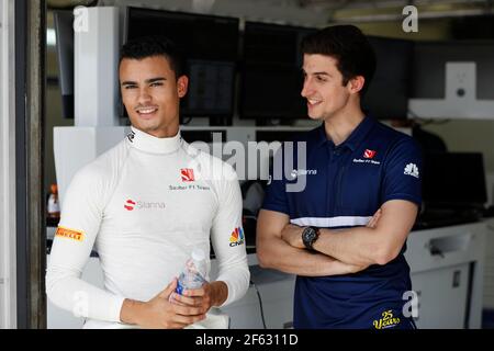 WEHRLEIN Pascal (ger) sauber F1 C36 Ambiance Portrait während der Formel 1 FIA Weltmeisterschaft 2017, Bahrain Grand Prix, in Sakhir vom 13. Bis 16. April - Foto Florent Gooden / DPPI Stockfoto