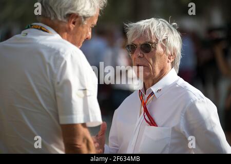 ECCLESTONE Bernie (gbr) CEO der Formula One Group Ambiance Portrait während der Formel 1 FIA Weltmeisterschaft 2017, Bahrain Grand Prix, in Sakhir vom 13. Bis 16. April - Foto Antonin Vincent / DPPI Stockfoto