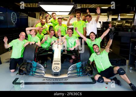 Mercedes GP Team, feiert den Weltmeistertitel während der Formel 1 Weltmeisterschaft 2017, Mexiko Grand Prix vom 26. Bis 29. oktober in Mexiko - Foto DPPI Stockfoto