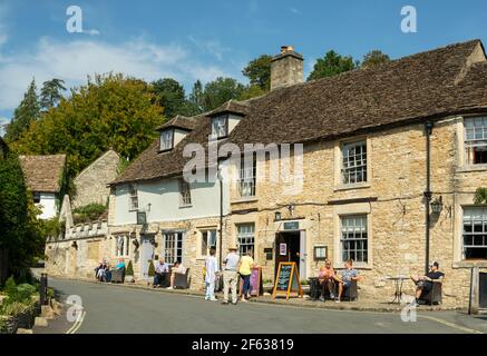 Castle Combe, Cotswolds, Wiltshire, England, Großbritannien, Europa Stockfoto