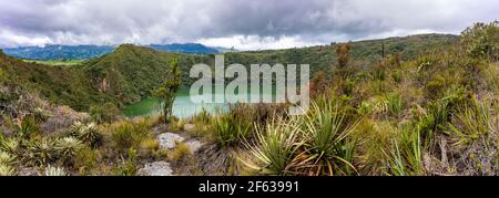 Die lagune von guatavita, Sesquilé, Cundinamarca, Kolumbien Stockfoto