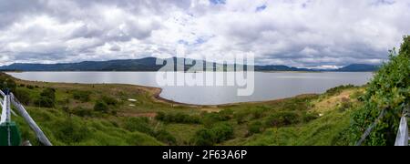 Tomine Reservoir aus Guatavita, Cundinamarca, Kolumbien Stockfoto