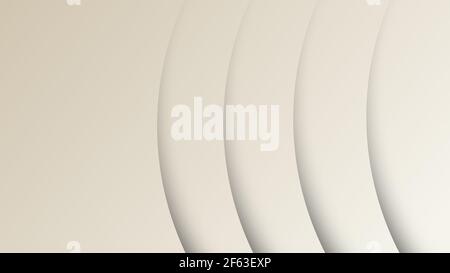 Abstrakte geometrische Kreis Muster Schablone 3D, die Formen Muster mit Schatten und Verlauf auf beigem Hintergrund. Technologiekonzept mit Kopierplatz Stockfoto