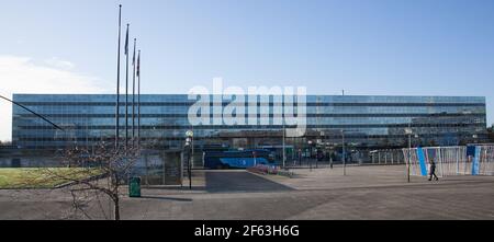 Milton Keynes Central Railway Station in Buckinghamshire, Großbritannien Stockfoto