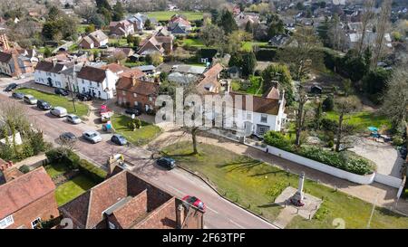 Stock Village in Essex UK Luftbild Stockfoto