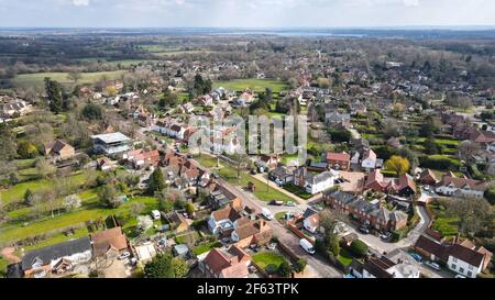 Stock Village in Essex UK Luftbild Stockfoto