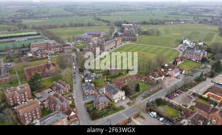 Felsted Dorf in Essex UK Aerial Stockfoto