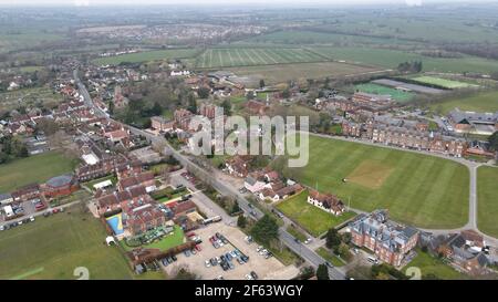 Felsted Dorf in Essex UK Aerial Stockfoto