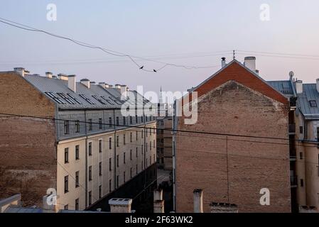 Wunderschöner Blick auf Riga. Altstadt der Stadt. Stockfoto