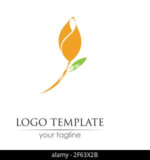 Blume Tulpe Logo Vektor Illustration Design Vorlage Stock Vektor