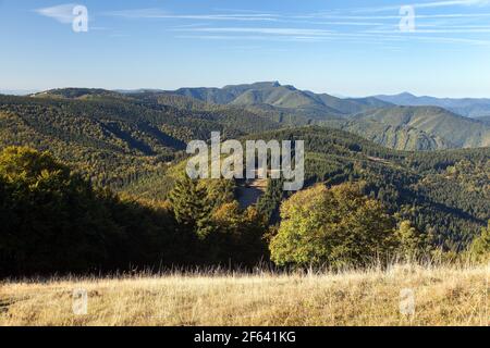 Mount Klak. Blick auf die Berge von der Lucanska Mala Fatra. Slowakische Karpaten. Slowakei Stockfoto