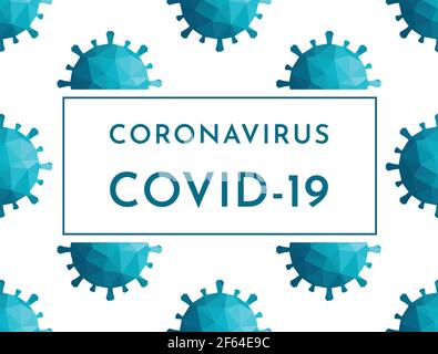 Vektor flache Illustration, tatsächliches Banner mit Text - Coronavirus COVID-19 auf weißem Raum. Gefährliche Pandemie in der Welt, globale Quarantäne. Stock Vektor