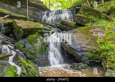 Louth Wasserfälle und Wanderweg Lincoln Ontario Kanada im Sommer Stockfoto