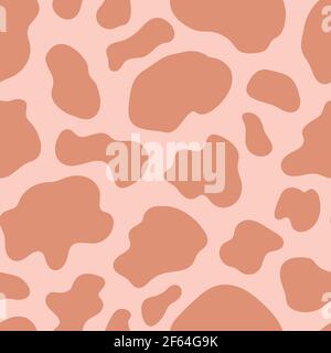 Kuh Druck Vektor nahtlose Muster Design, abstrakte nahtlose Tier Haut wiederholen Hintergrund. Stock Vektor